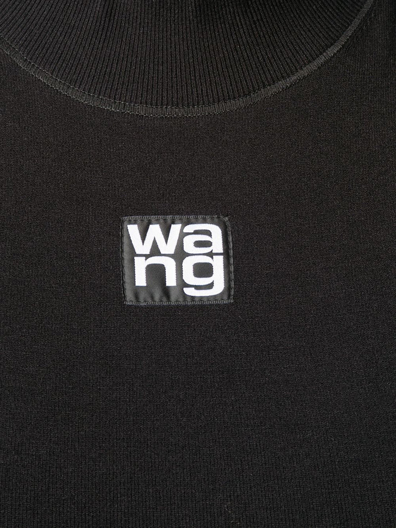 T BY ALEXANDER WANG WOMEN BODYCON CREWNECK TEE DRESS WITH LOGO PATCH - NOBLEMARS