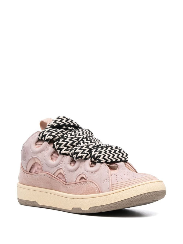 LANVIN WOMEN LEATHER CURB SNEAKERS - NOBLEMARS