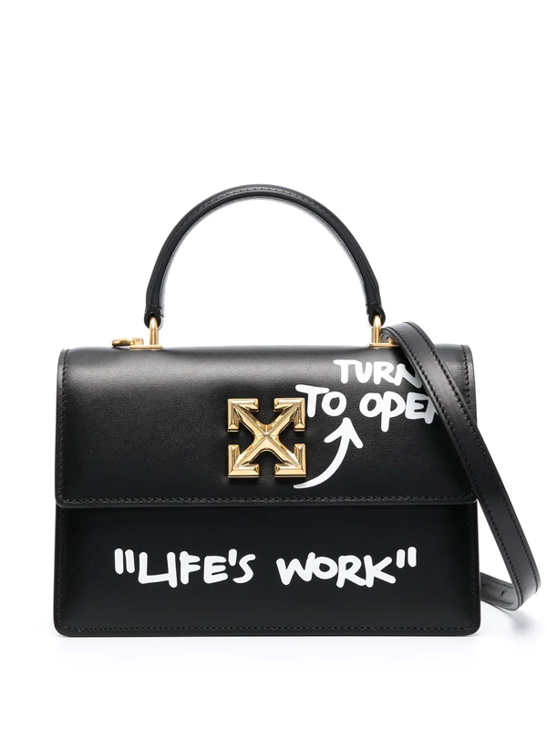 OFF-WHITE WOMEN JITNEY 1.4 TOP HANDLE QUOTE BAG - NOBLEMARS