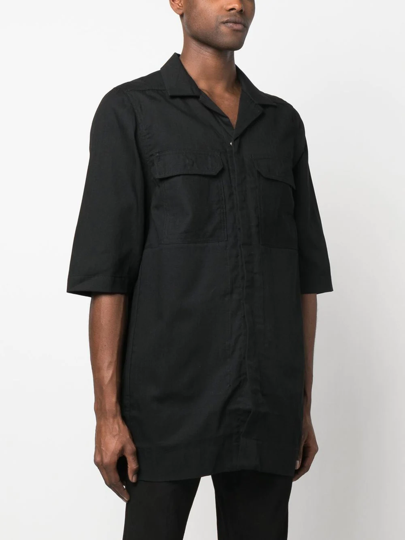 RICK OWENS DRKSHDW MEN 8OZ SELVEDGE DENIM MAGNUM SHIRT - NOBLEMARS