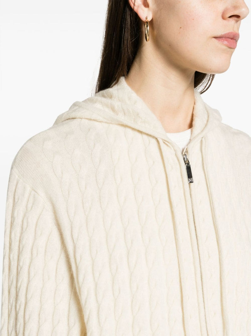 TOTEME Women Cable Knit Hoodie - NOBLEMARS