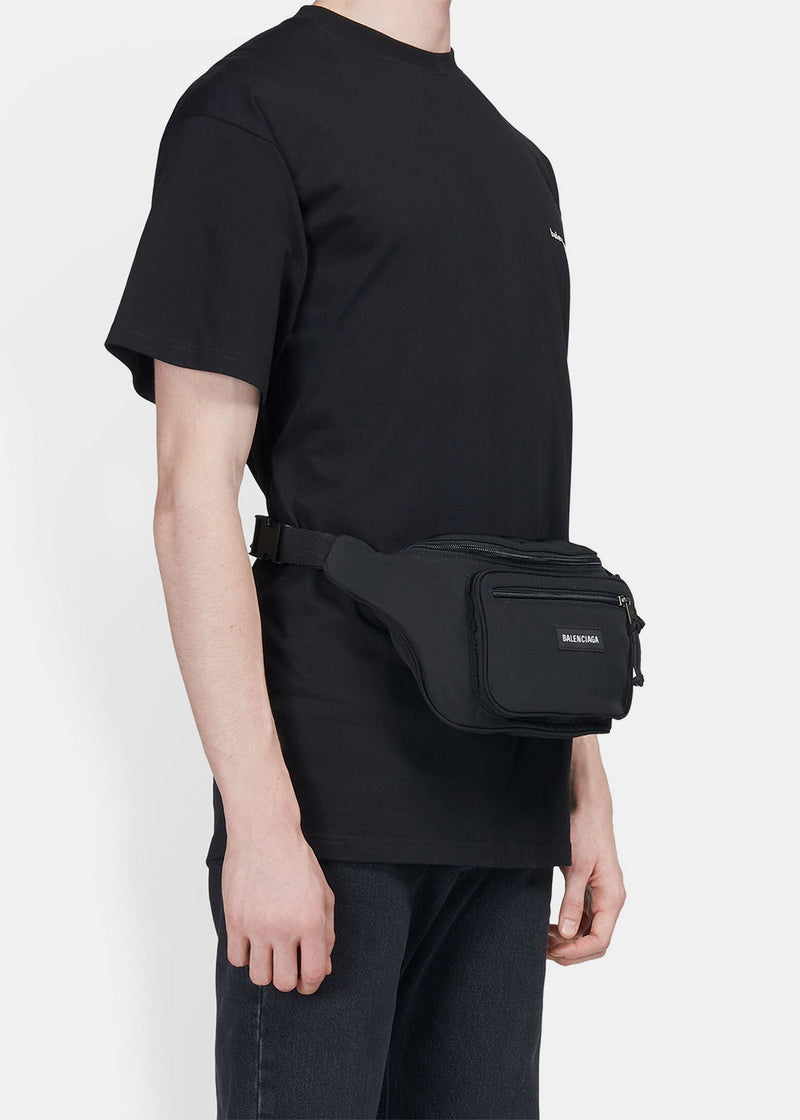 Balenciaga Black Explorer Belt Bag - NOBLEMARS