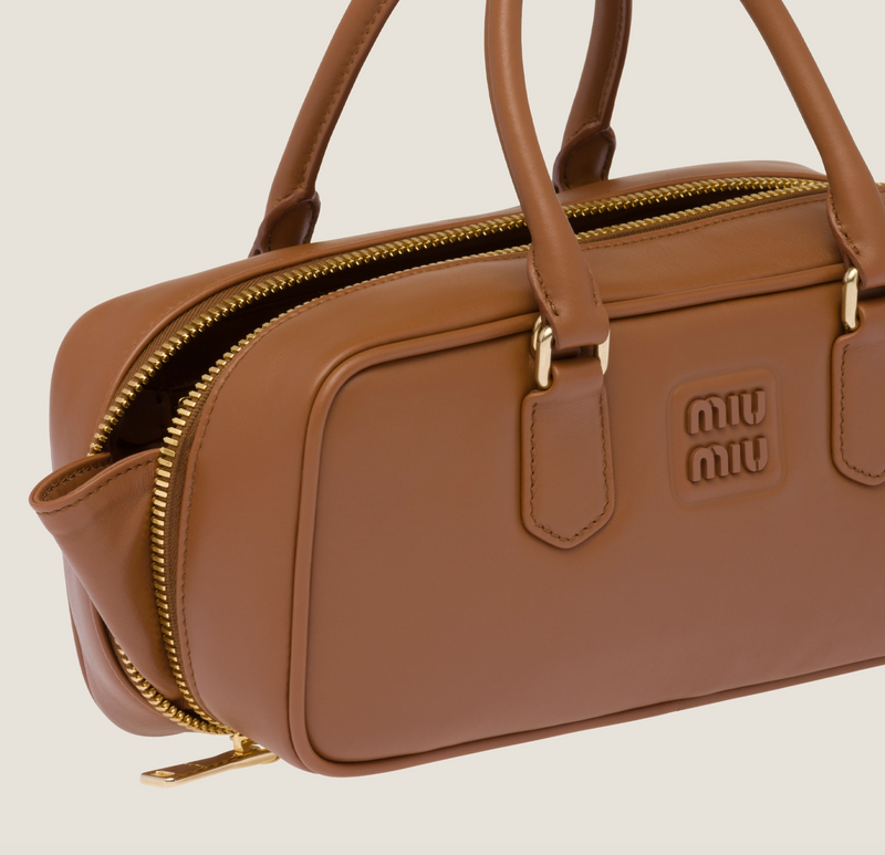 Miu Leather Handle Bag