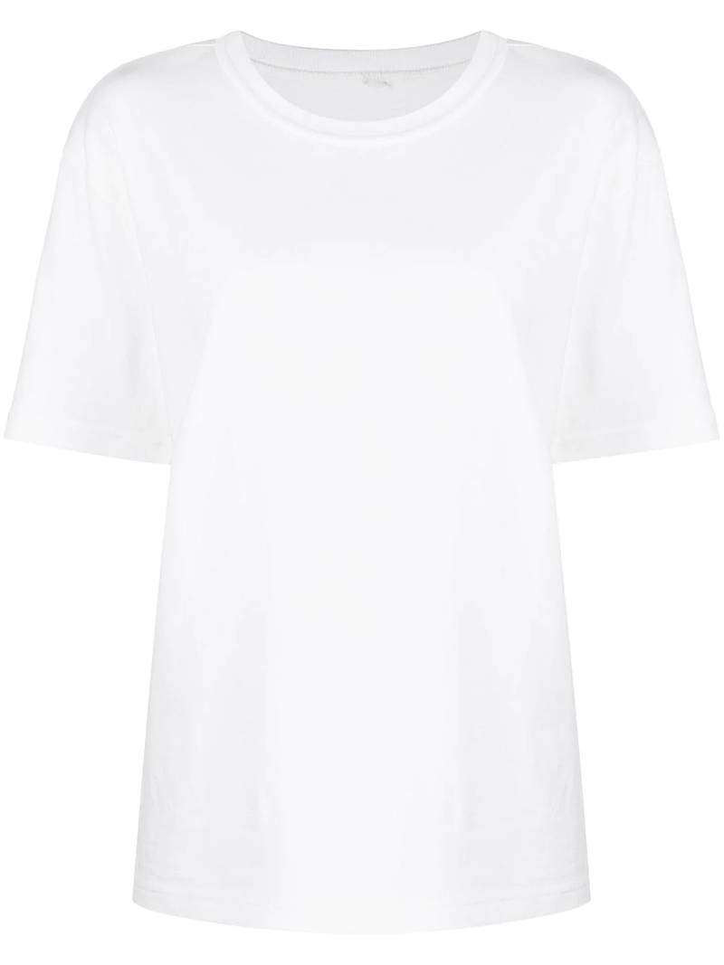 T BY ALEXANDER WANG WOMEN ESSENTIAL SHORT SLEEVE COTTON JERSEY TEE WITH PUFF LOGO - NOBLEMARS