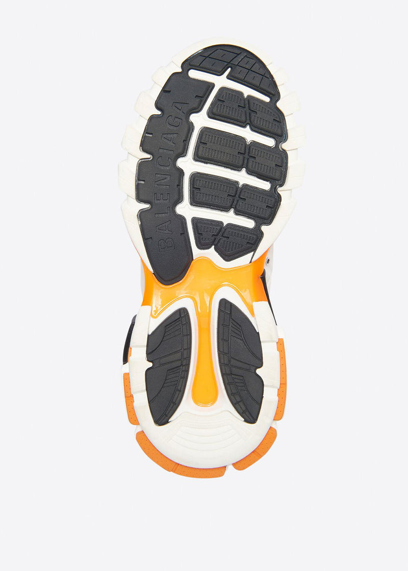 Balenciaga White & Orange Track Sneakers - NOBLEMARS