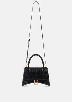 Hourglass S Bag - Balenciaga - Black - Leather