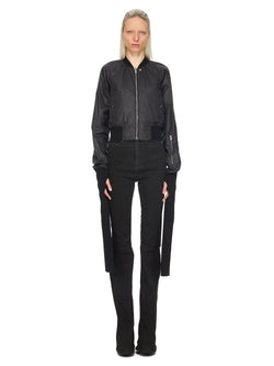 RICK OWENS DRKSHDW WOMEN GAUNTLET FAUN BOMBER JACKET - NOBLEMARS