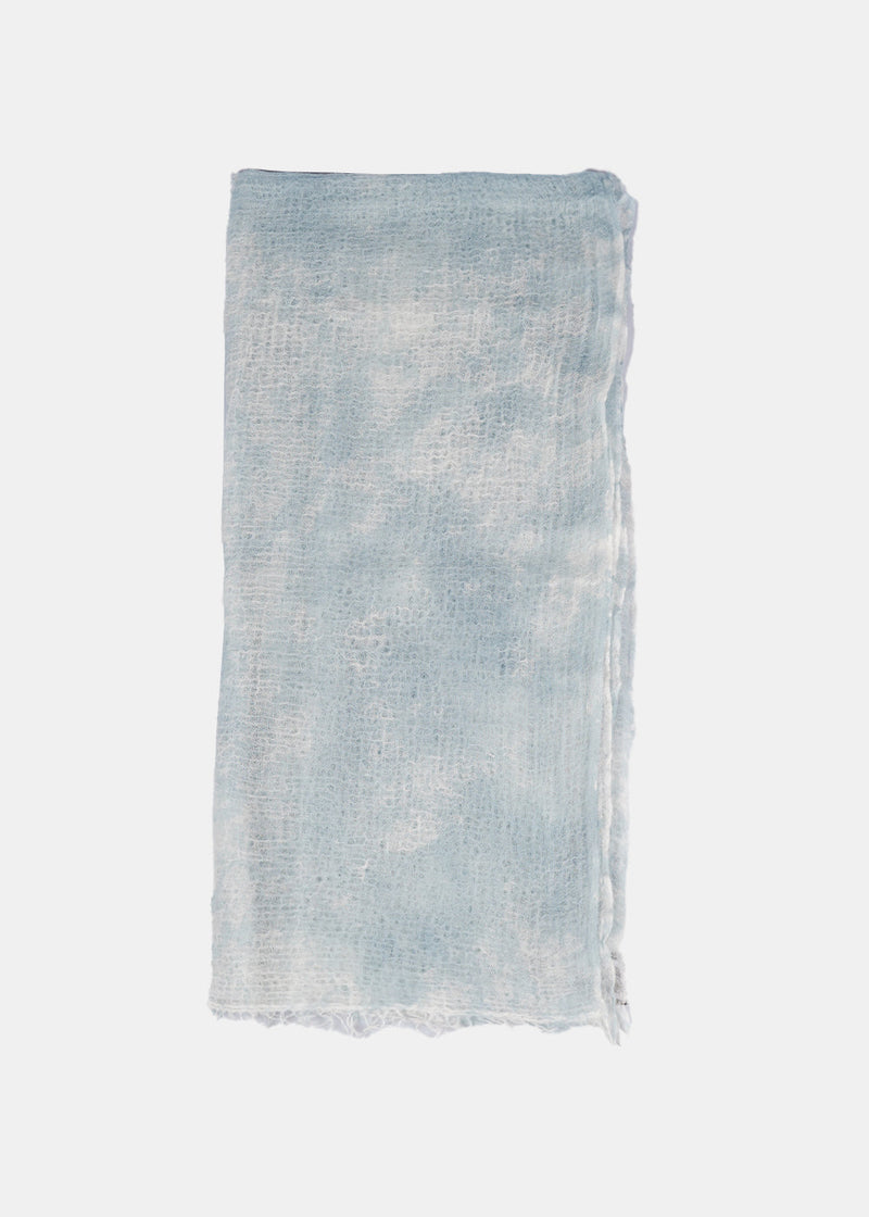 Avant Toi Blue Camouflage Light Cashmere Scarf - NOBLEMARS
