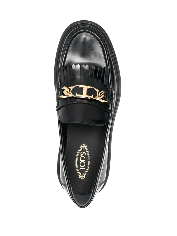 TOD'S Women Fringed Leather Loafers - NOBLEMARS
