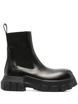 RICK OWENS WOMEN BEATLE BOZO TRACTOR CALF LEATHER BOOTS - NOBLEMARS
