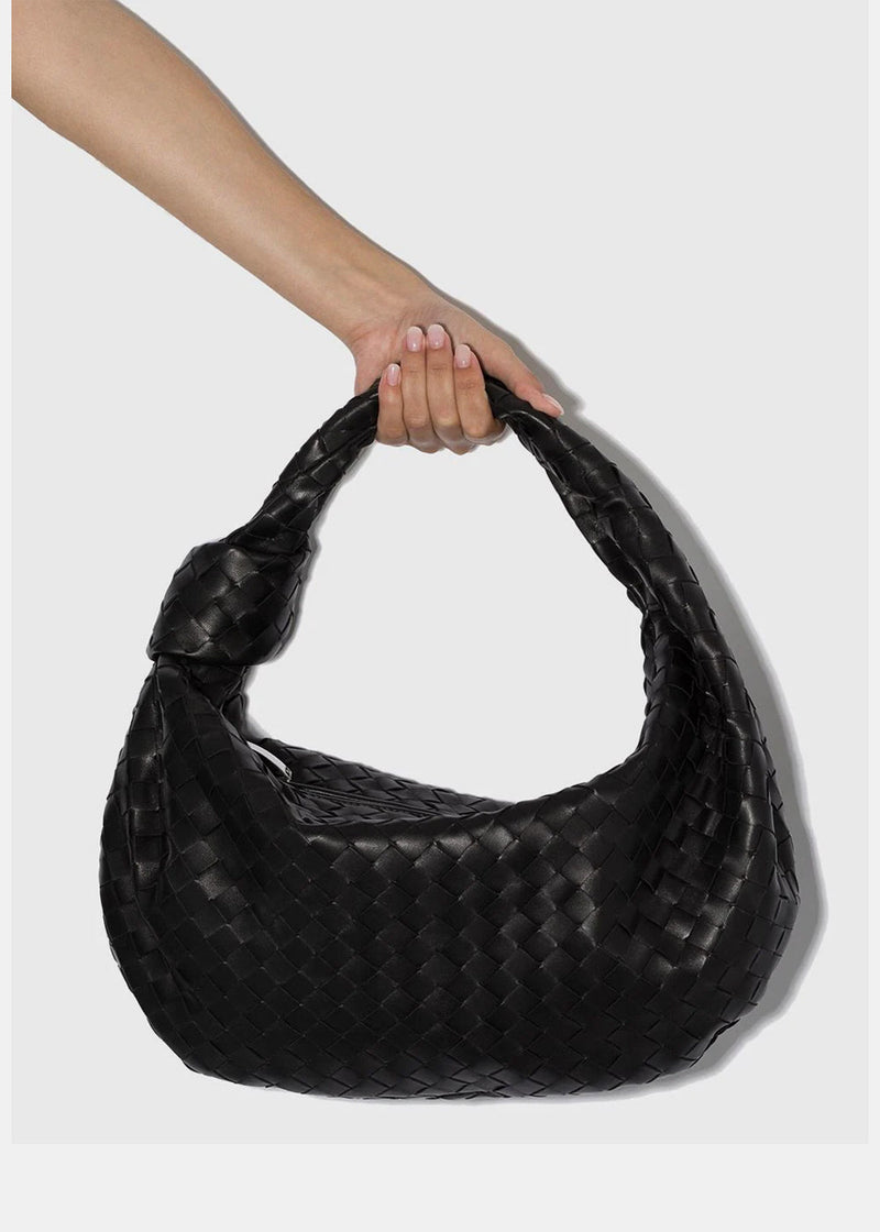 Bottega Veneta Black Small Jodie Shoulder Bag - NOBLEMARS