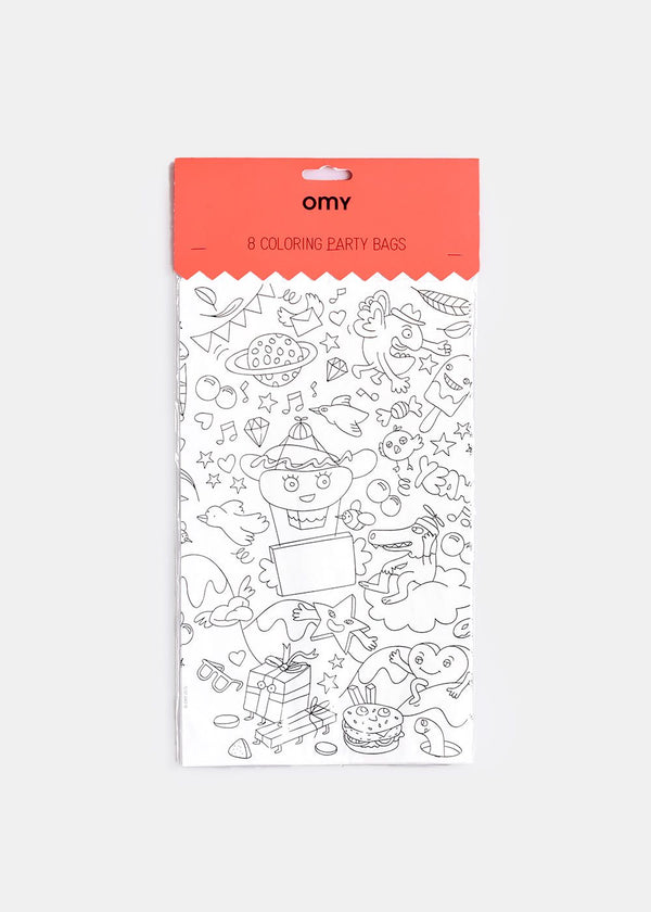 OMY Coloring Paper Bags - Set of 8 - NOBLEMARS