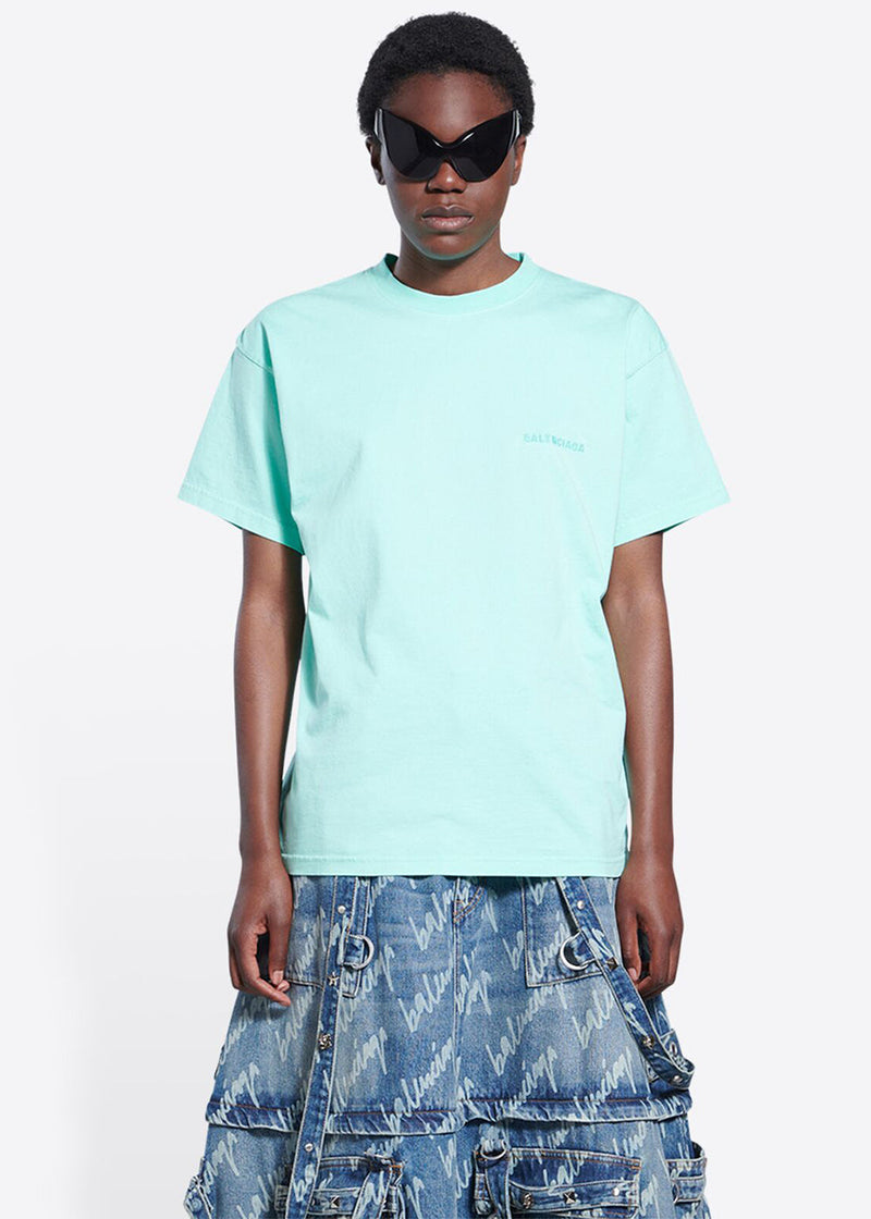 Balenciaga Mint Medium-Fit Logo T-Shirt - NOBLEMARS