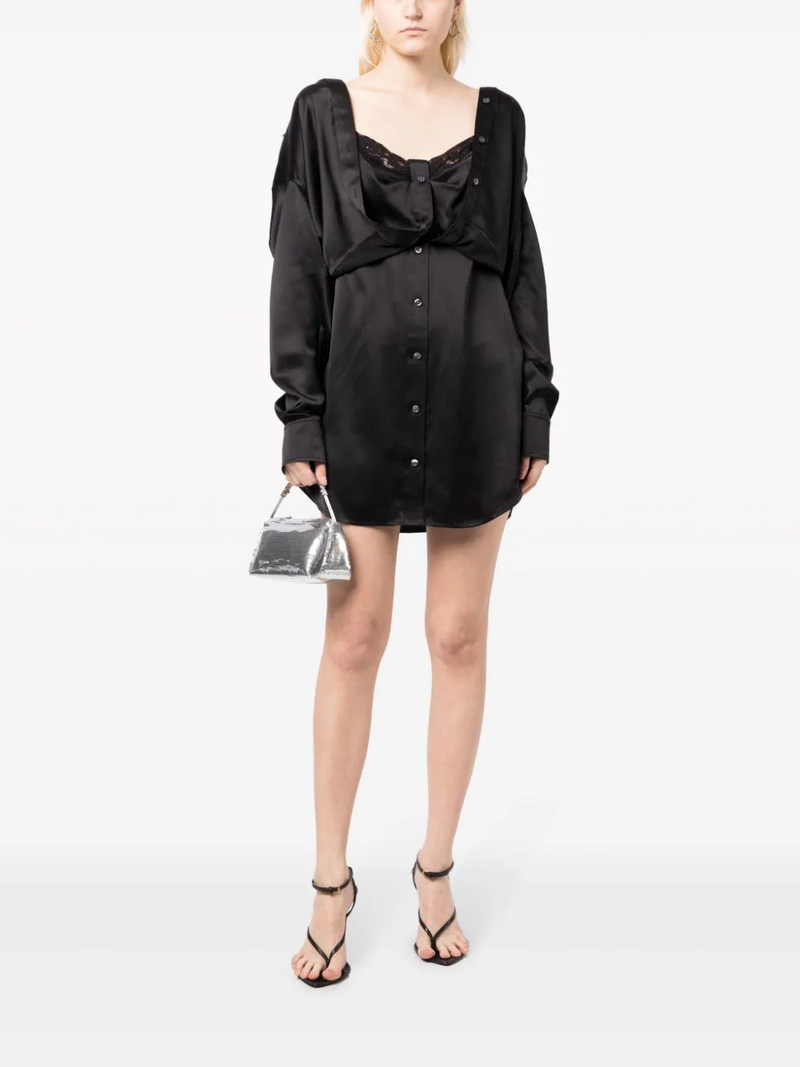 T BY ALEXANDER WANG WOMEN BUTTON DOWN DRESS WITH INTEGRATED DRESS - NOBLEMARS
