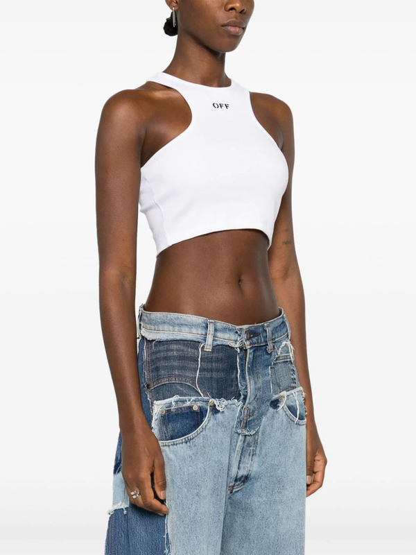 OFF-WHITE Women Off Stamp Rib Rowing Top - NOBLEMARS