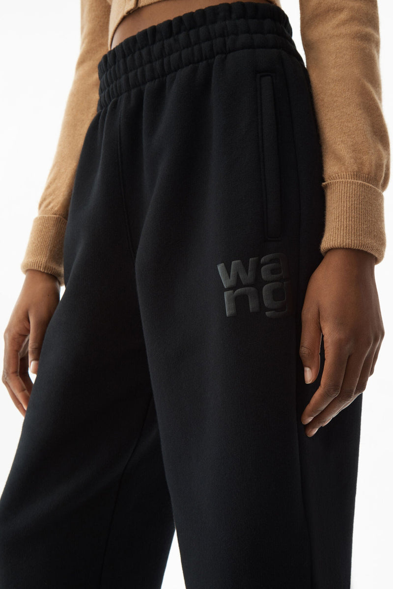 T BY ALEXANDER WANG WOMEN FOUNDATION TERRY CLASSIC SWEATPANT WITH PUFF PAINT LOGO - NOBLEMARS