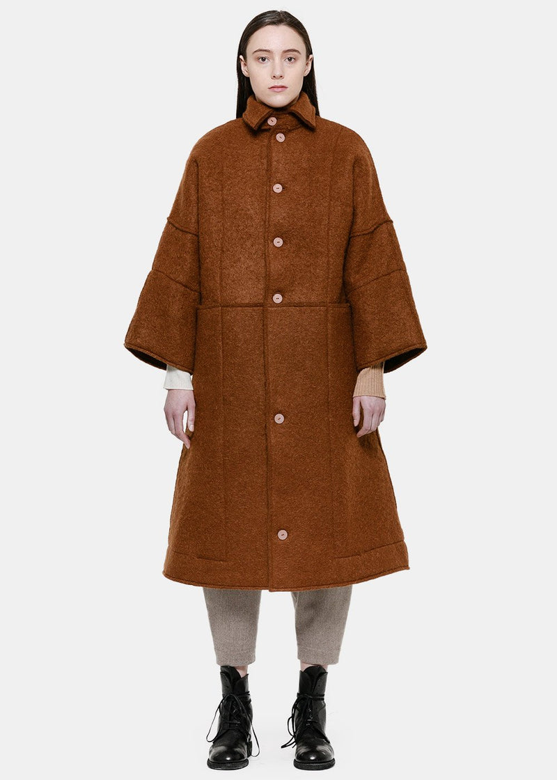 Toogood Rust Mohair Doorman Coat - NOBLEMARS