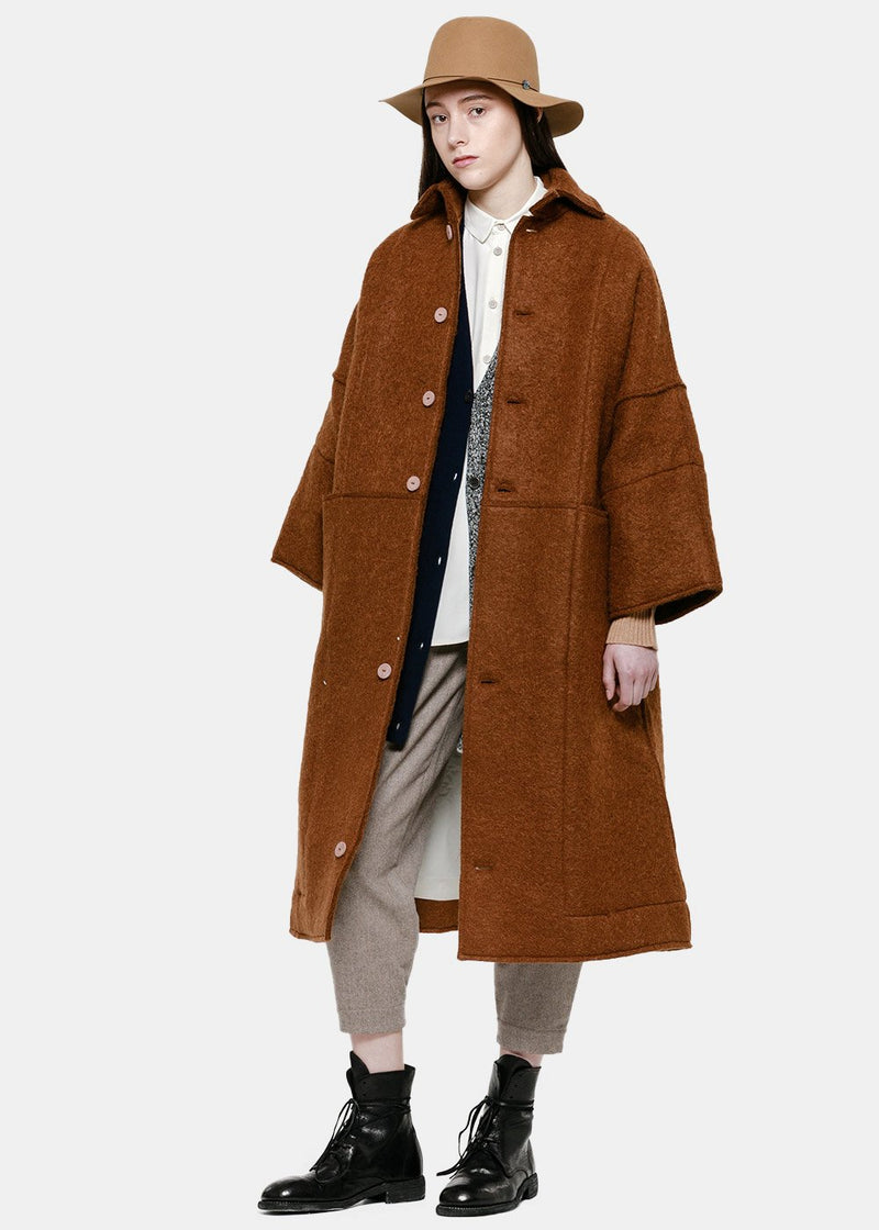 Toogood Rust Mohair Doorman Coat - NOBLEMARS