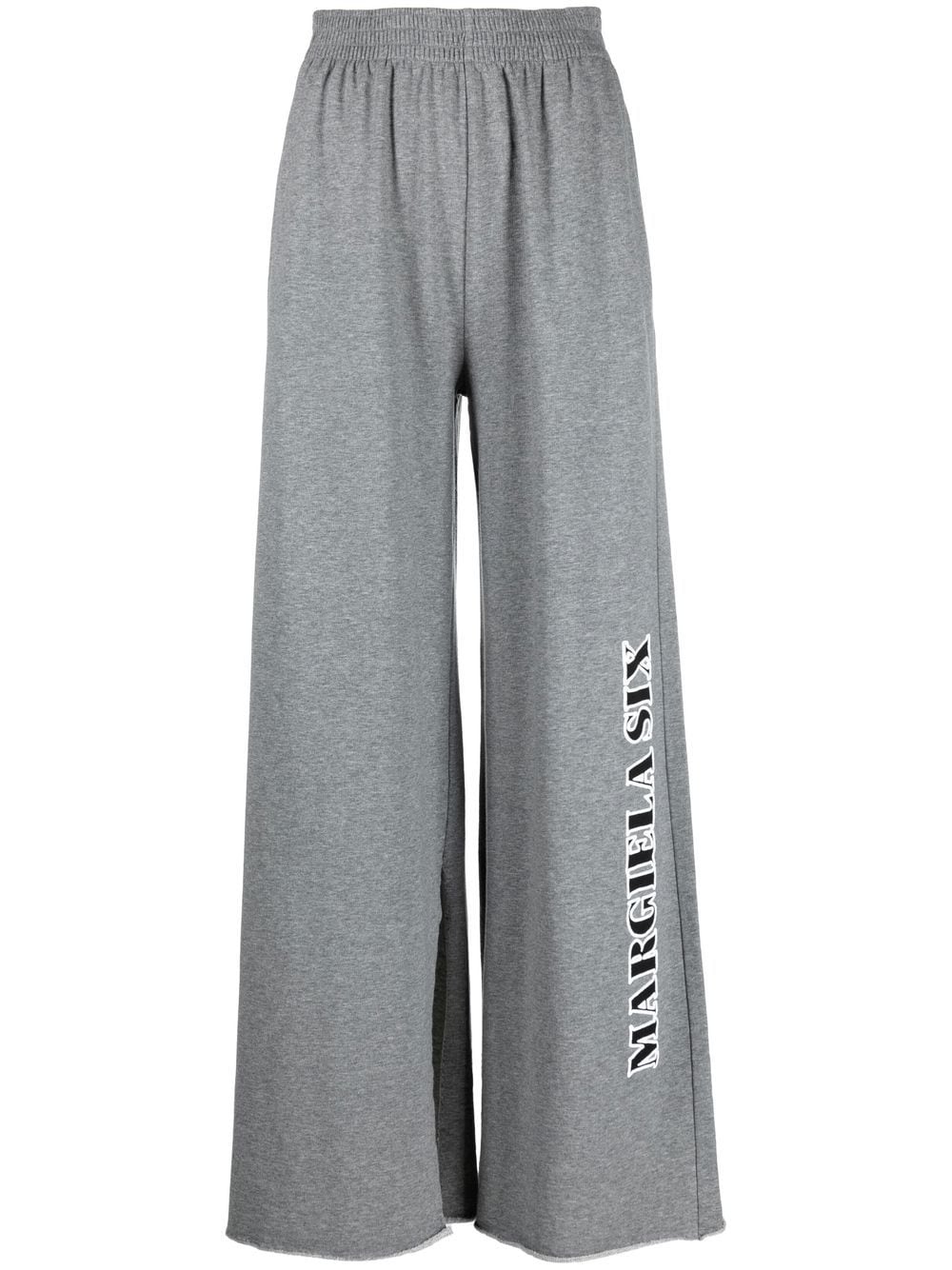 MM6 WOMEN PRINTED LOGO WIDE LEG SWEATPANTS