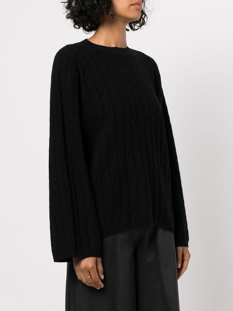 TOTEME WOMEN CASHMERE CABLE KNIT SWEATER