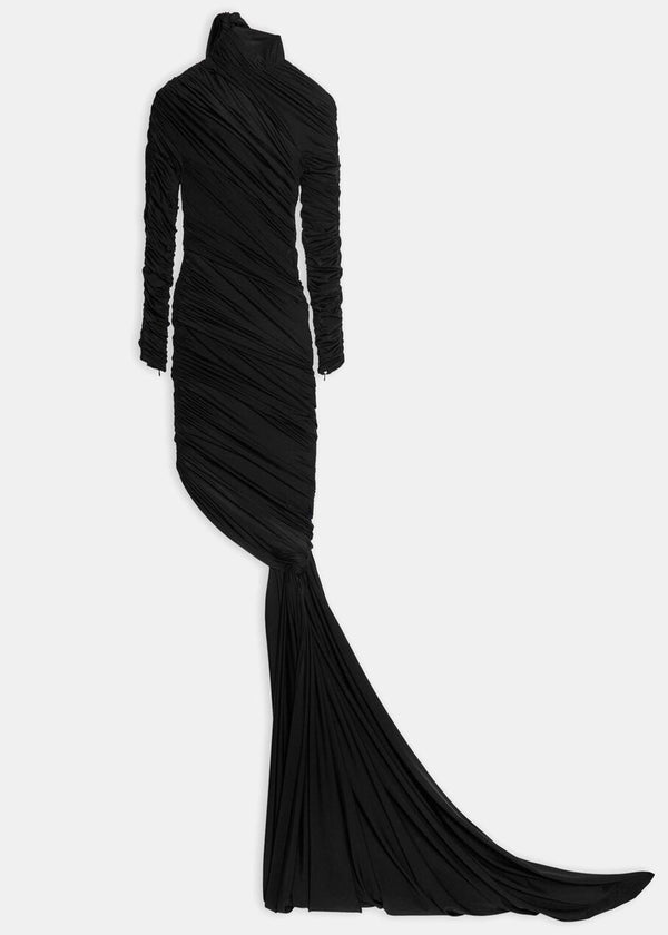 Balenciaga Black Twisted Knots Dress - NOBLEMARS