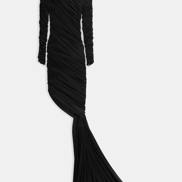 Balenciaga Twisted Knots ruched draped dress - Black
