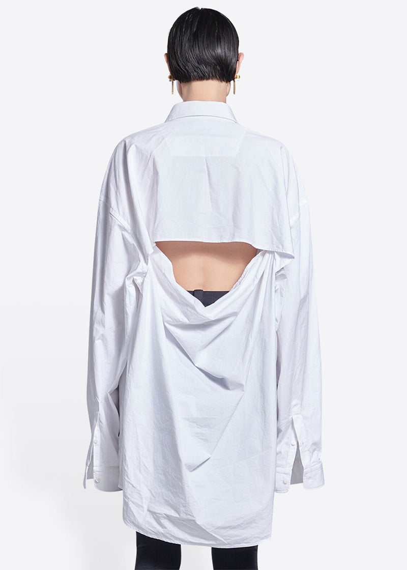 Balenciaga White Back Slit Shirt - NOBLEMARS