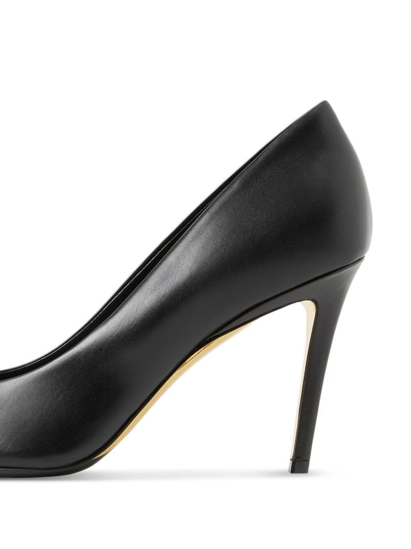 BURBERRY WOMEN LEATHER POINT-TOE PUMPS - NOBLEMARS