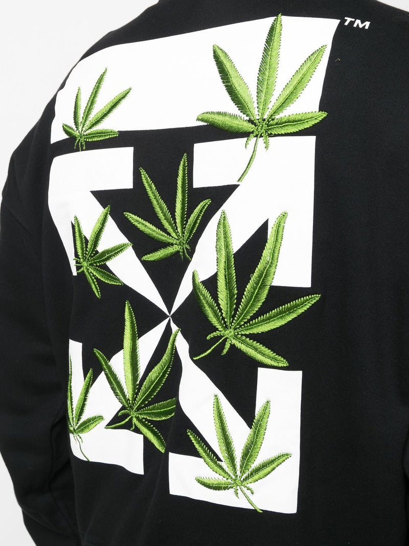 Off-White Weed Arrows Over Hoodie White for Women