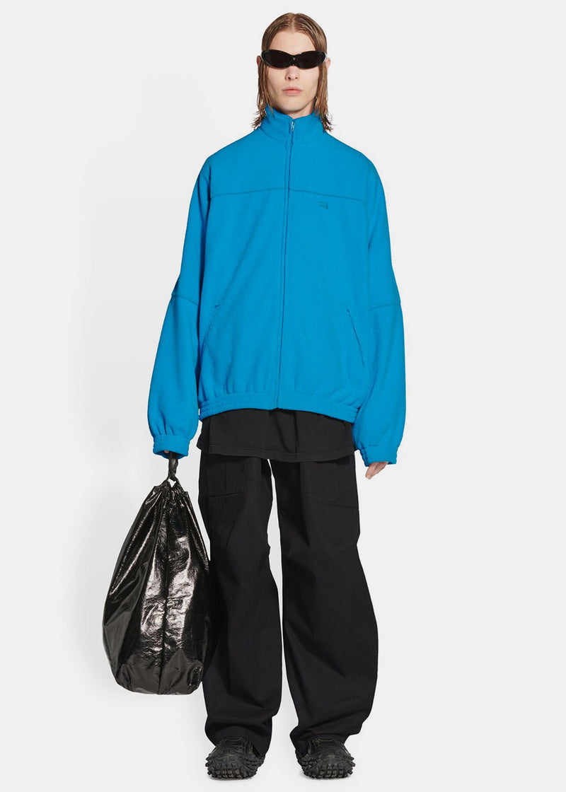 Balenciaga Blue Fleece Tracksuit Jacket - NOBLEMARS