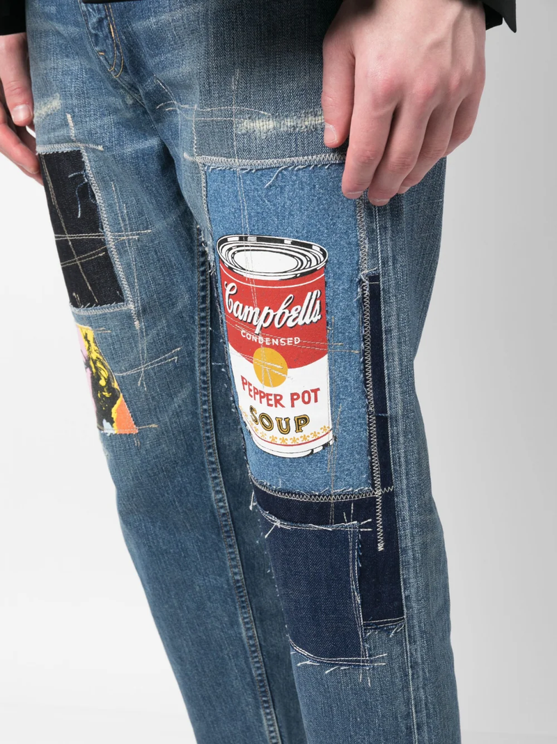 JUNYA WATANABE MEN Andy Warhol Patchworks Cotton Selvedge Denim