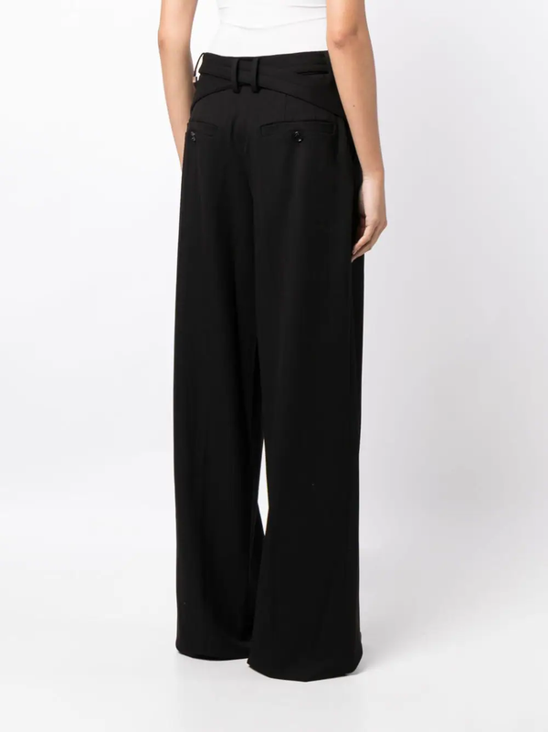 SYSTEM WOMEN HARNESS DETAIL WIDE PANTS - NOBLEMARS