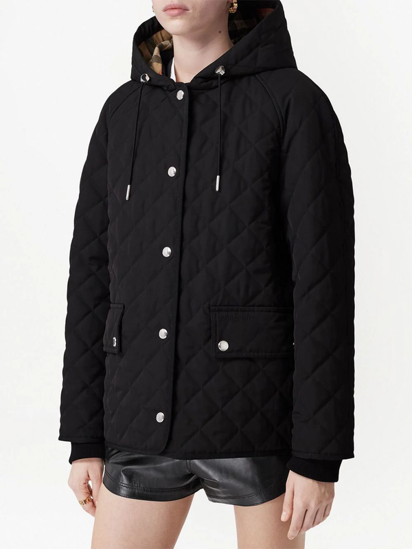 BURBERRY WOMEN QUILT DOWN HOODED JACKET - NOBLEMARS