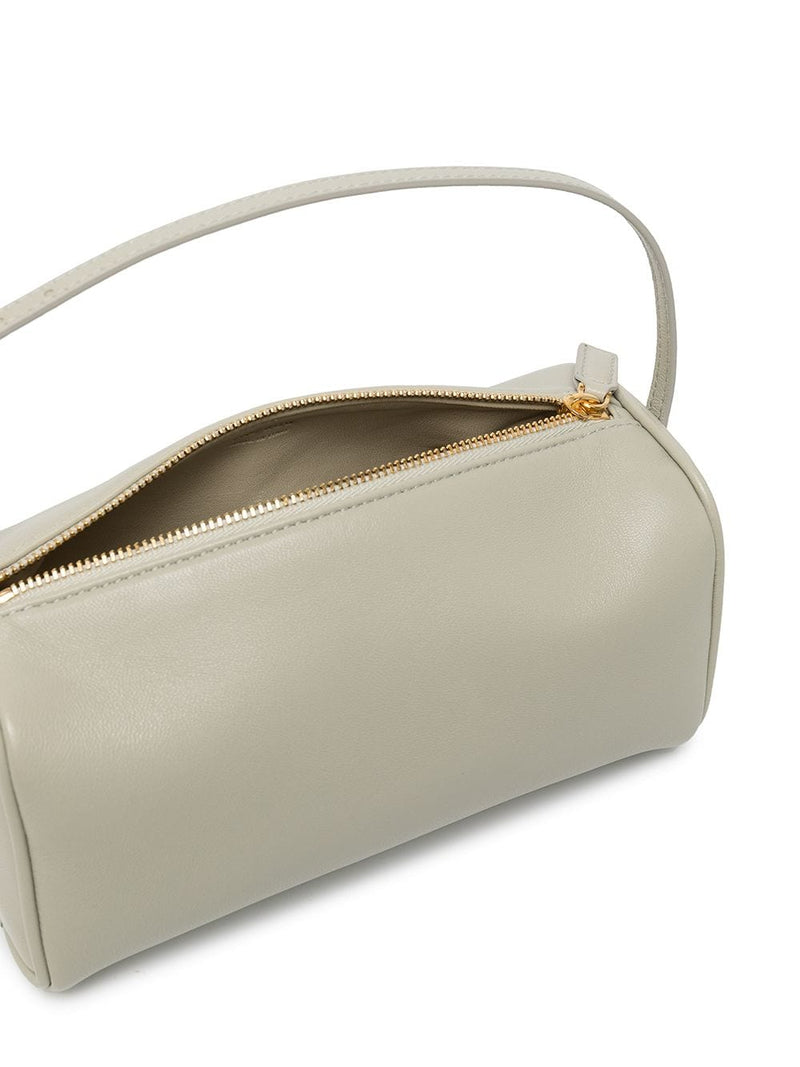 90 S Leather Shoulder Bag in White - The Row