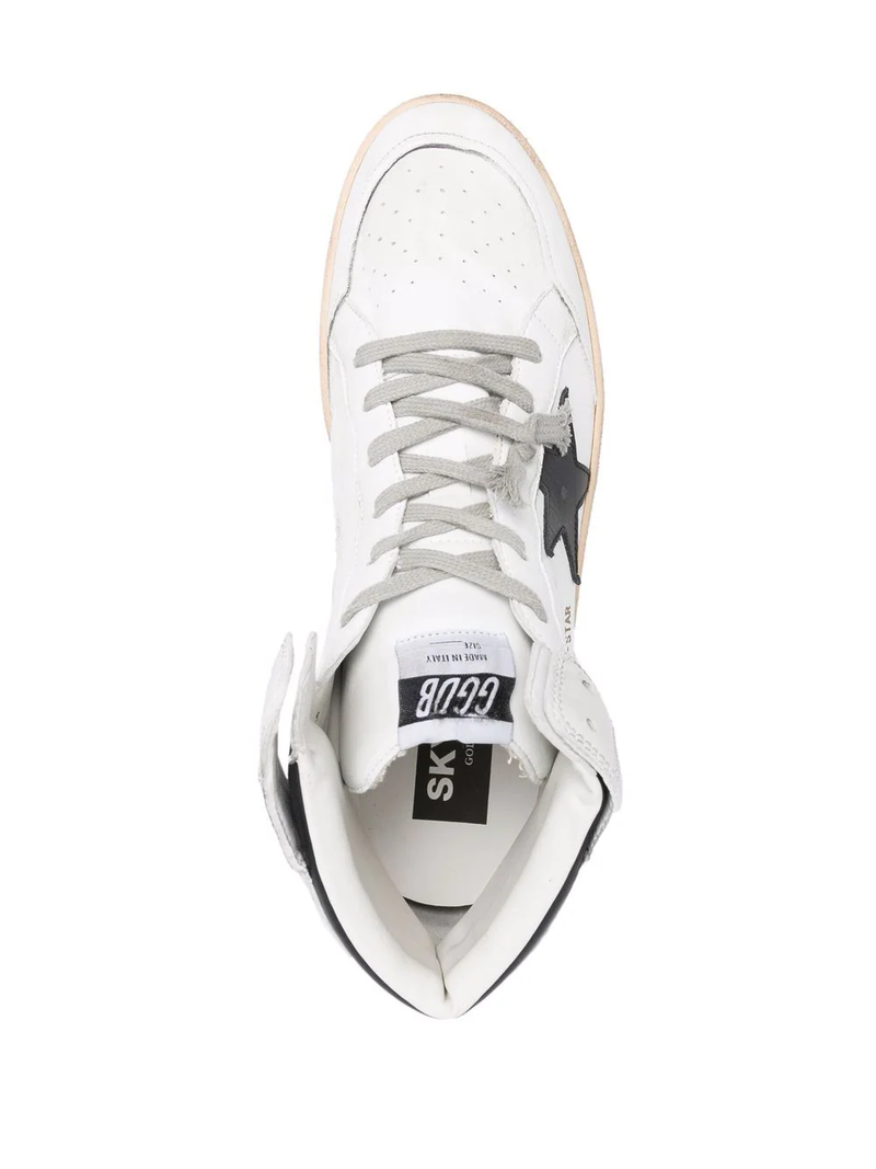 GOLDEN GOOSE WOMEN SKY STAR NAPPA UPPER WITH SERIGRAPH LEATHER STAR HIGH TOP SNEAKER - NOBLEMARS