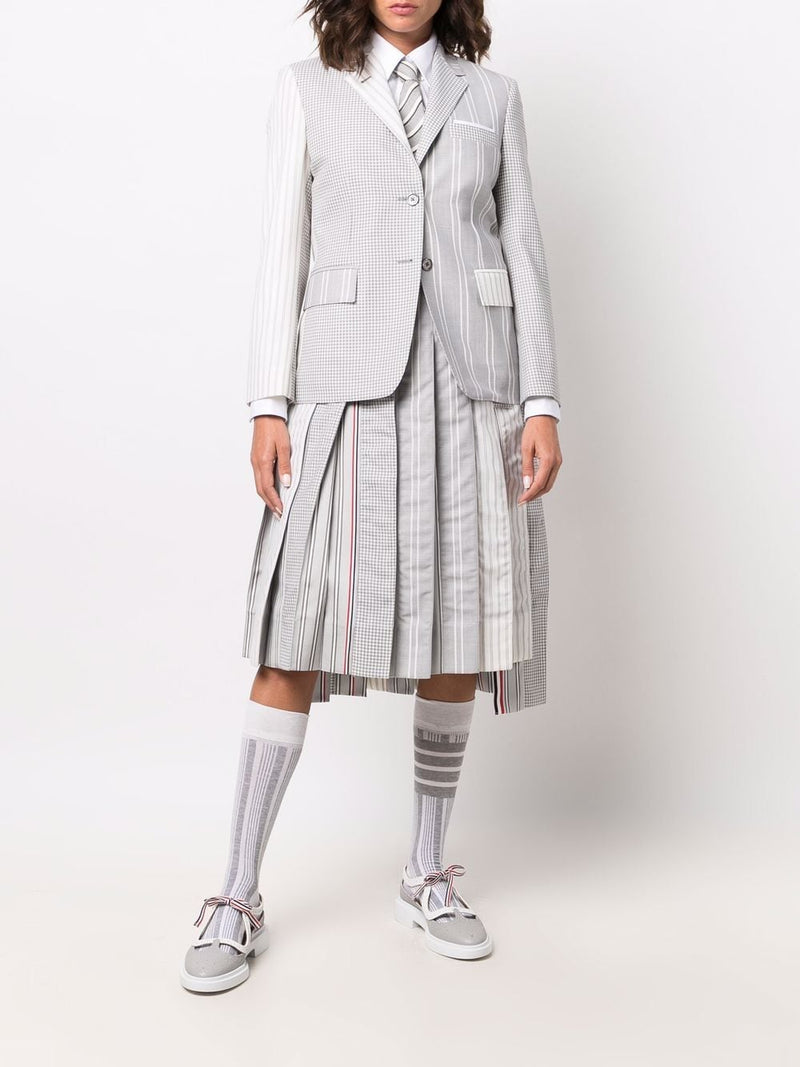 THOM BROWNE WOMEN CLASSIC SPORT COAT - FIT 1 - IN FUNMIX HOPSACK TWIST YARN SUITING - NOBLEMARS