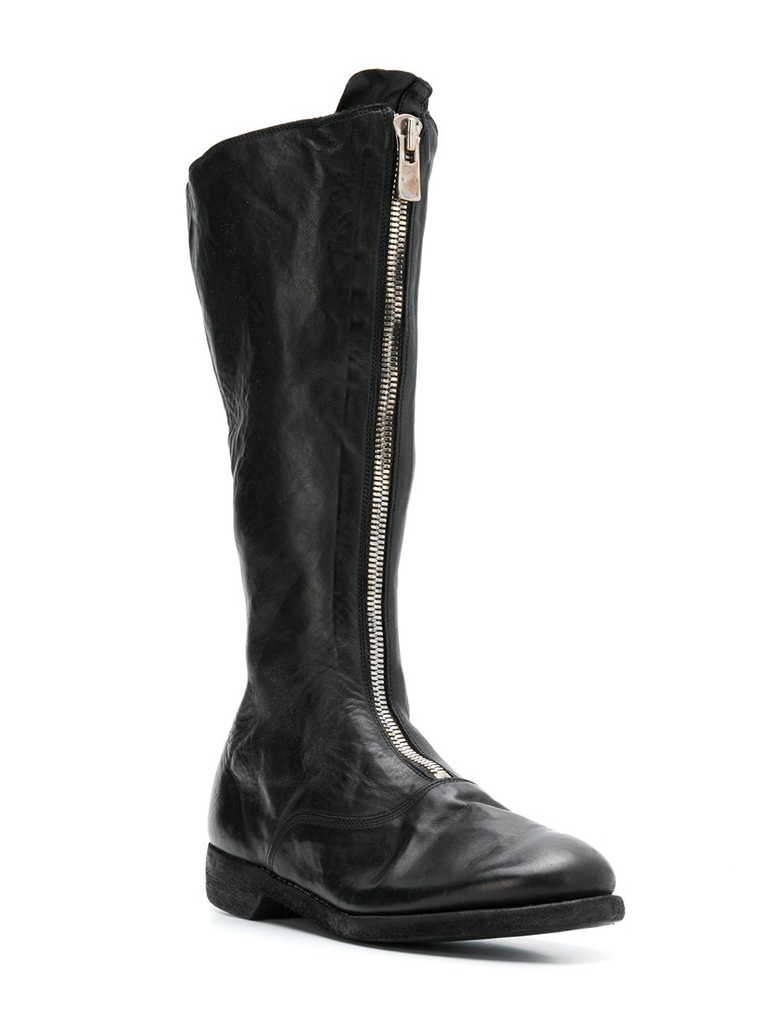 GUIDI WOMEN 410 TALL FRONT ZIP MILITARY BOOT - NOBLEMARS
