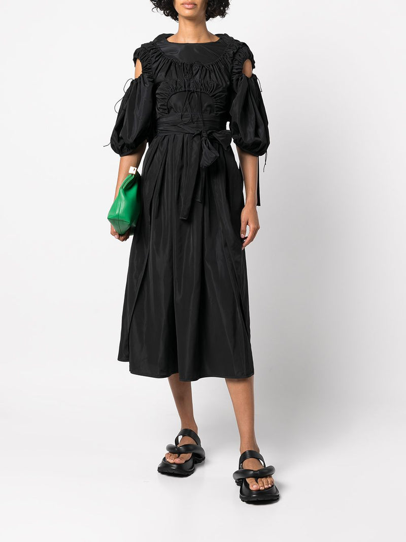 CECILIE BAHNSEN WOMEN LAYERED DRESS WITH SHOULDER OPENING - NOBLEMARS