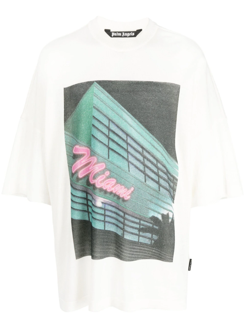 PALM ANGELS Men Miami Knitted Loose Tee - NOBLEMARS