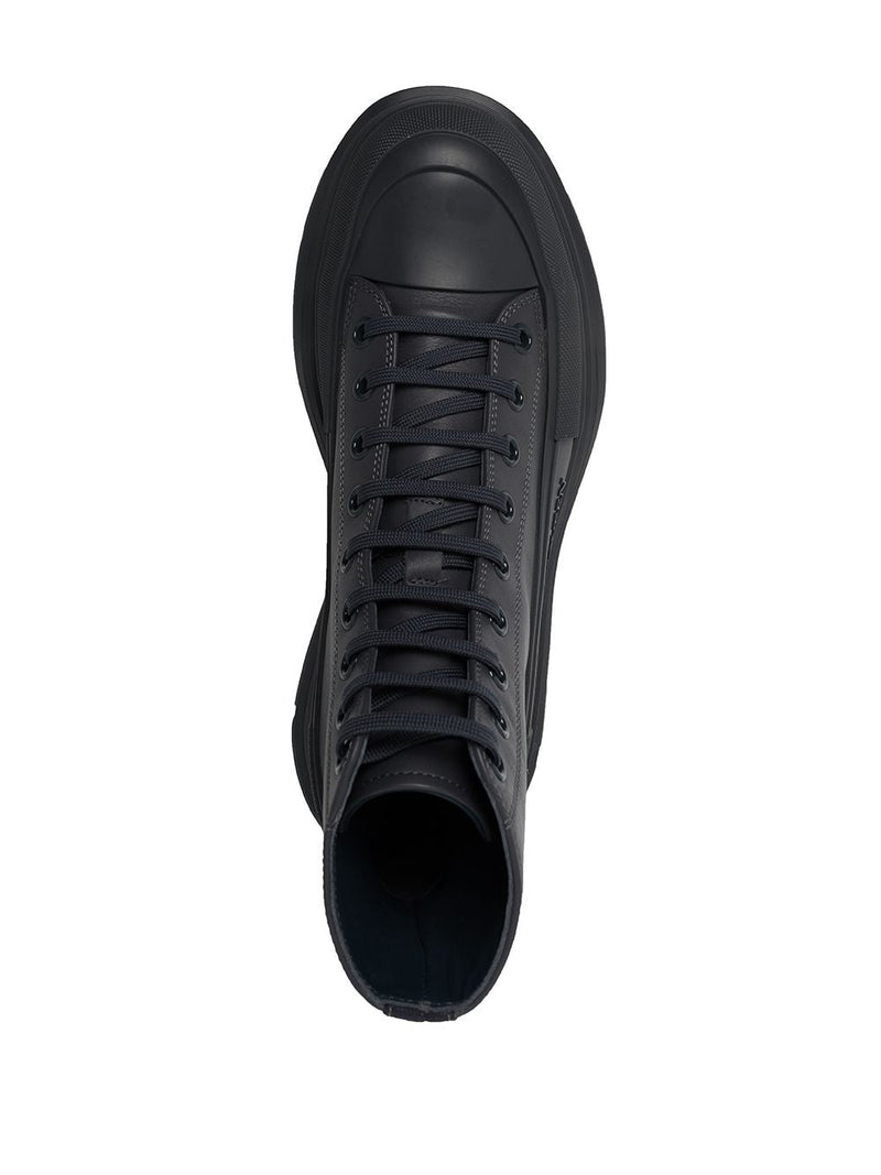 ALEXANDER MCQUEEN MEN ANKLE LACE-UP FASTENING BOOTS