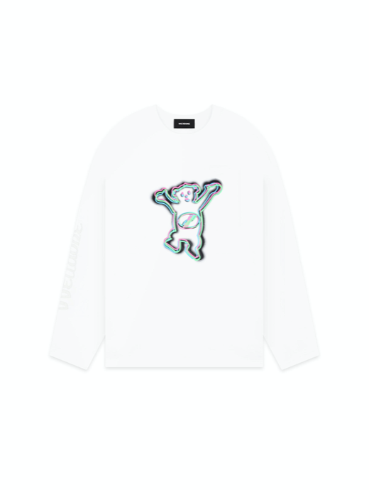 WE11DONE UNISEX COLORFUL TEDDY PRINT L/S T-SHIRT - NOBLEMARS