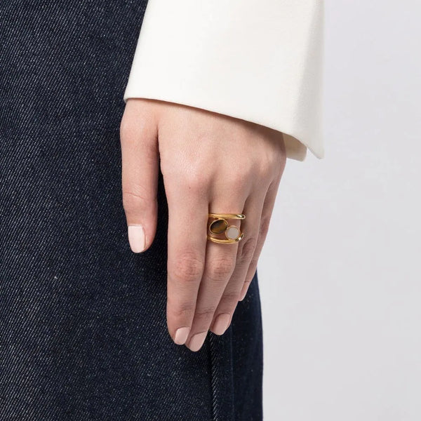 DESTREE LOUISE DOUBLE STONE RING - NOBLEMARS