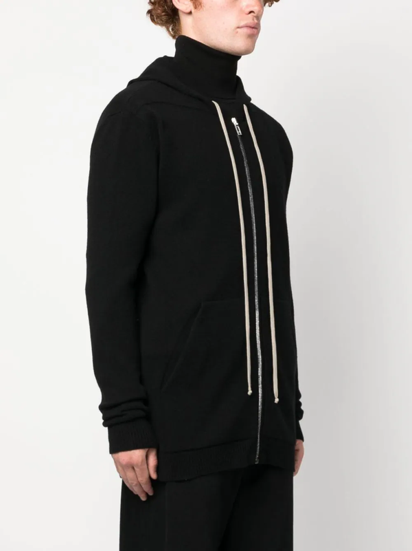 Rick Owens Men Recycled Cashmere Zipped Hoodie