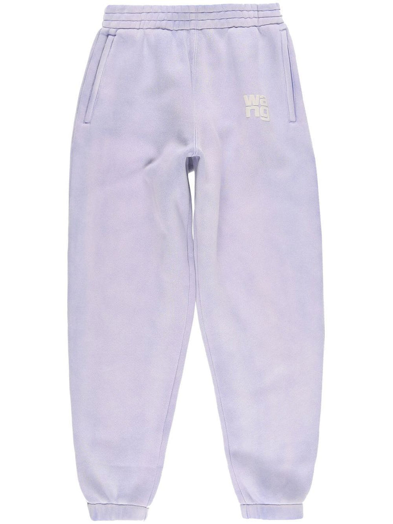 T BY ALEXANDER WANG WOMEN ESSENTIAL PUFF LOGO STRUCTURED TERRY SWEATPANTS - NOBLEMARS