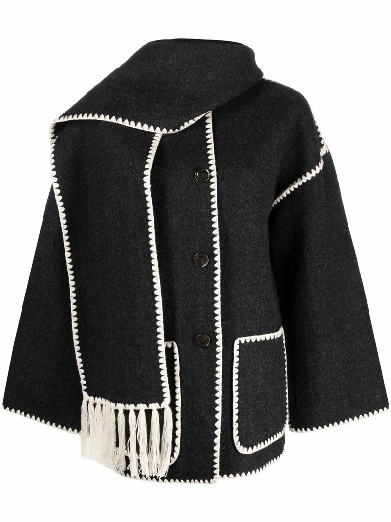 TOTEME WOMEN EMBROIDERED SCARF JACKET - NOBLEMARS