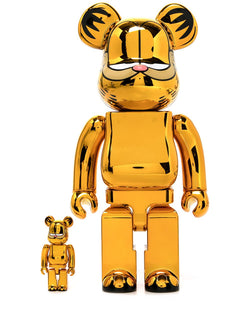 BE@RBRICK GARFIELD GOLD CHROME Ver. 100% & 400% - NOBLEMARS