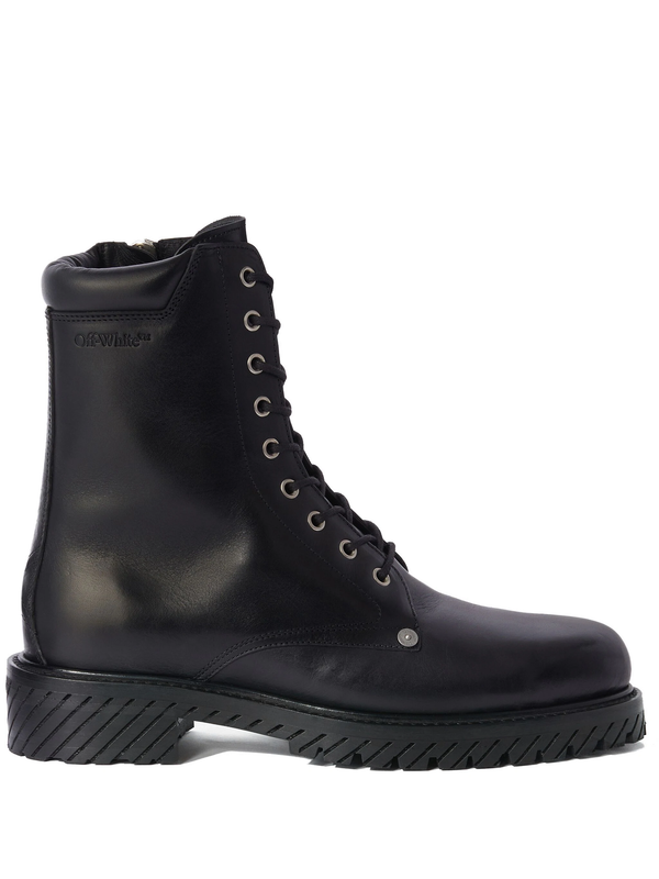 OFF-WHITE MEN COMBAT LACE UP BOOTS - NOBLEMARS