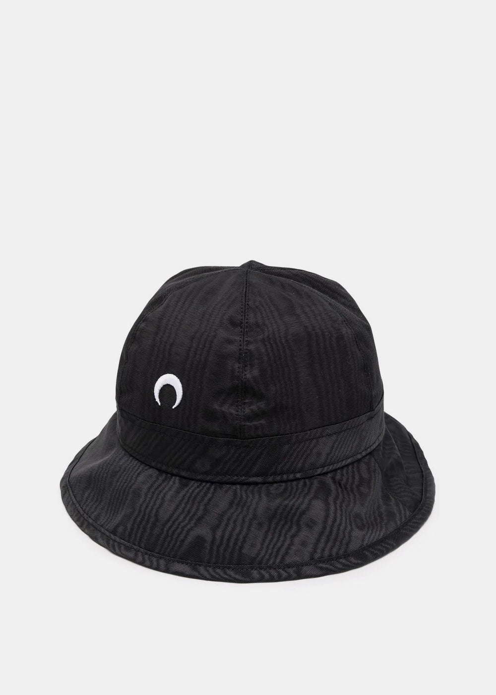 Marine Serre Black Embroidered Moire Bell Hat - NOBLEMARS