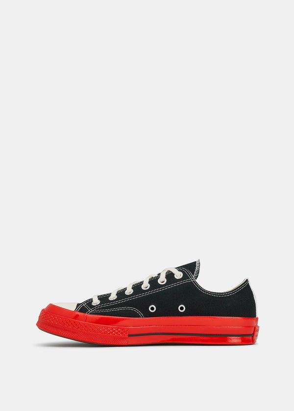 Comme des Garçons Play Black & Red Converse Chuck 70 Sneakers
