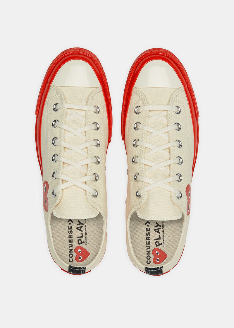 COMME DES GARCONS PLAY Off-White & Red Converse Chuck 70 Sneakers